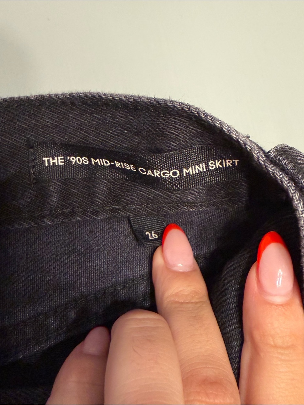 Denim Forum Black Cargo Pocket Mini Skirt Aritzia - Picture 4 of 4